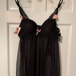 NWT Black Lacey Lingerie Set